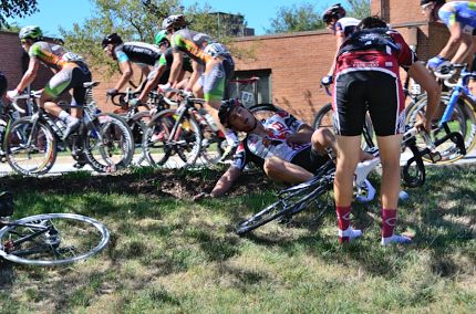 Injured cyclist on Tour of Elk Grove