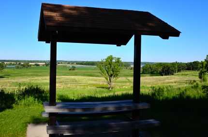 Picnic Table framing scenery