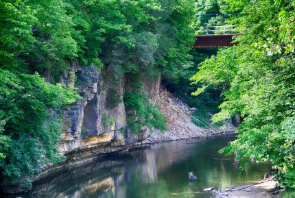 Bridge as seen from Rock Creek on KRT