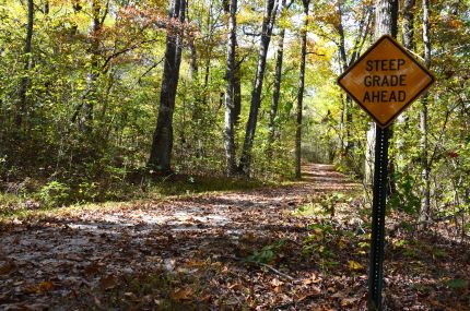 Steep Grade sign on MCT