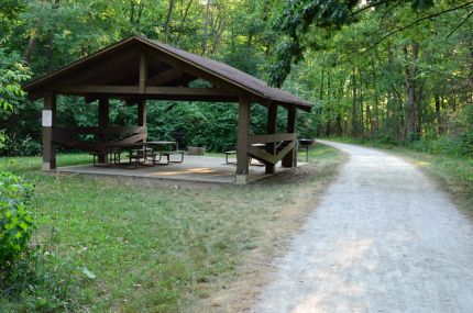 Pavillion along Moraine Hills Bike Trail