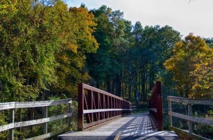 Bike Trail bridge in Hickory Creek Preserve