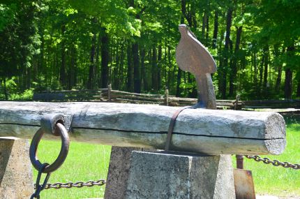 Anchor in fron of Eagle Bluff lighthouse