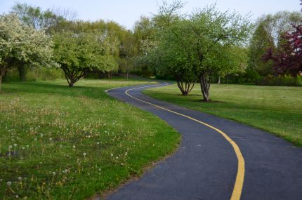 Prospect Hts trail winding through the parks