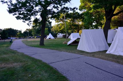 Tents for Pike River Rendezvous gathering