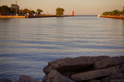 Red lighthouse in Kenosha