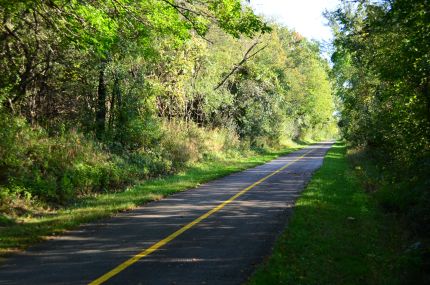 Straight section of the Thorn Creek Trail