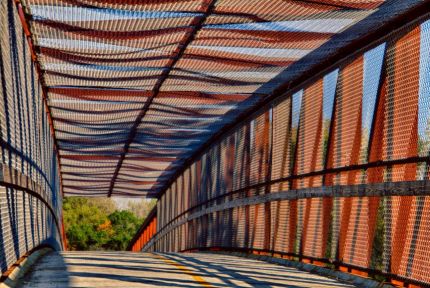 Thorn Creek Trail Bridge over railroad tracks