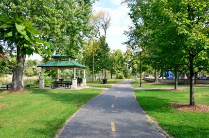 Hudson Crossing Park on Fox River Trail in Oswego