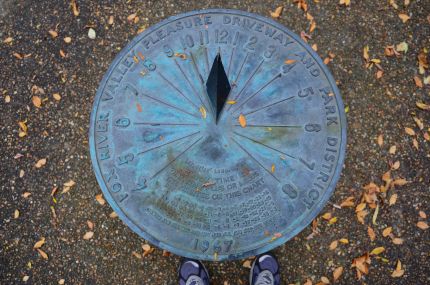 Sundial near bike trail