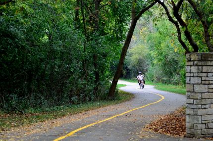 Recumbent Rider on V Gilman Trail