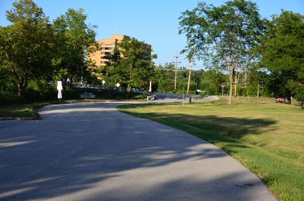 Forest Preserve Road leading to Milwaukee Ave