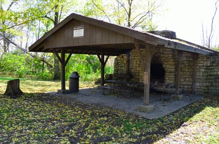 Campsite and Pavillion on Canal trail