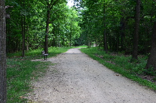 Bench alongside the Bike Trail