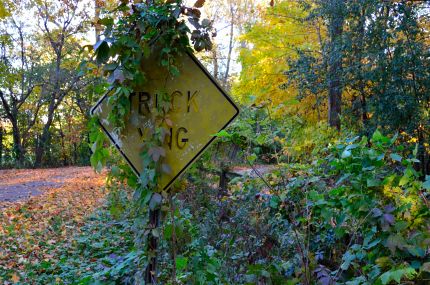 Truck Crossing sign along the North Branch Trail