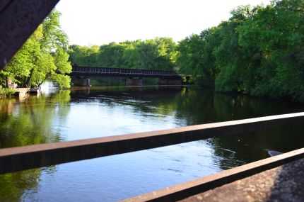 Railway Bridge as seen from bike trail bridge