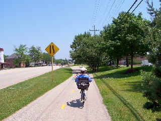 Recumbent rider on the North Short Trail