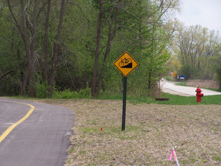 End of Paul Douglas Bike Trail Flood