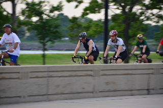 4 cyclist northbound on Bike the Drive