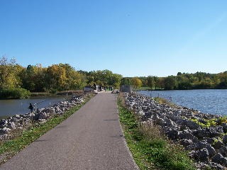 Bridge on the Busse Woods bike trail