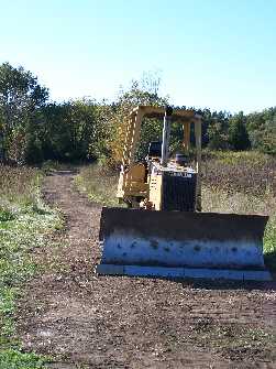 The bike trail upgrades under construction