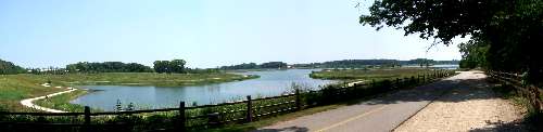 panoramic view of  lake at Independence Grove