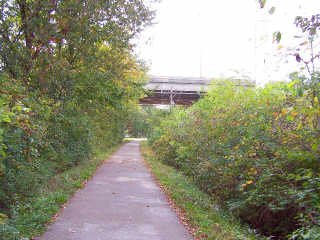 Under Interstate 90 on the Fox River Trail