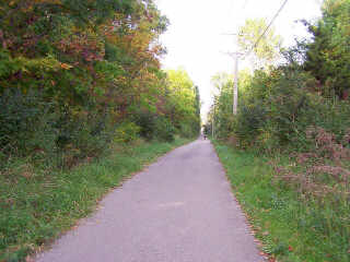 Going down the steep hill on FRT