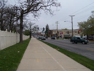 The bike path goes alongside a fairly busy highway at this point 