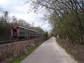 Metra Train next to the GBT