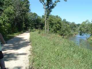 Red Cedar trail hugs the river