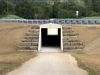 Highway underpass on ES Trail Wisconsin